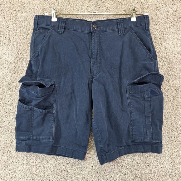 Carhartt Other - Carhartt Cargo Shorts Mens 36 Navy Rugged Flex Relaxed Fit Canvas Cargo Work